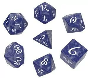 Komplet Kości Classic RPG Dice Set - Kobaltowo-biały - tantis.pl