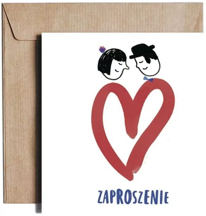 Karnet kw One Heart / Jedno serce. Ślub AL03 - tantis.pl