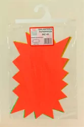 Cenówki kart. Gwiazdki Fluo, 30 sztuk