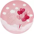 Talerzyki papierowe Love 18cm 6szt - tantis.pl