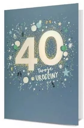 Karnet B6 Urodziny 40 - tantis.pl