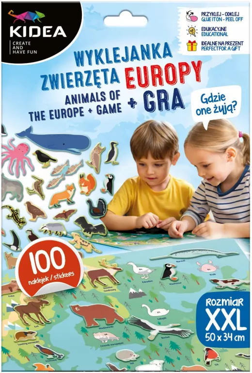 Gdzie oni żyją? Zwierzęta Europy + gra KIDEA - tantis.pl