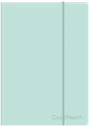 Coolpack. Brulion A5 80k linia z gumką, pastel powder mint - tantis.pl