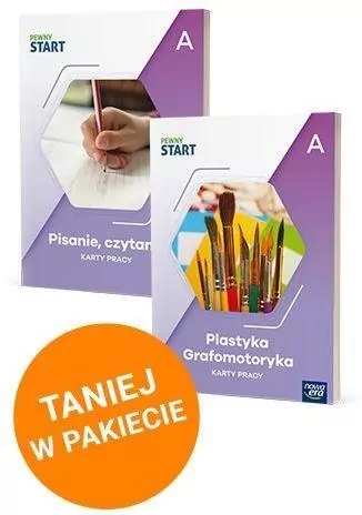 Pakiet: Pisanie czytanie / Plastyka Grafomotoryka. Pewny start A - tantis.pl