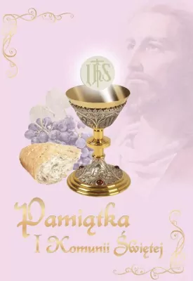 Pamiątka I Komunii Świętej. Różowa