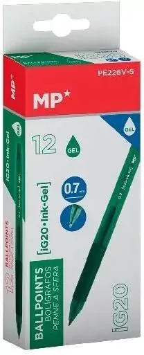 Długopis żelowy zielony (12szt) - tantis.pl
