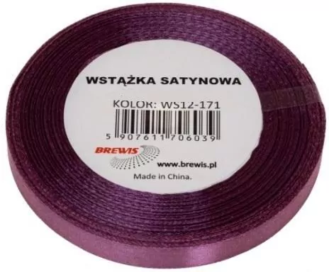 Wstążka satynowa śliwkowa 38mm x 32m - tantis.pl