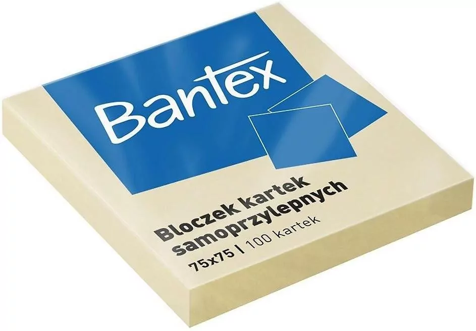 Bloczek samoprzylepny 75x75mm 100K żółty - tantis.pl