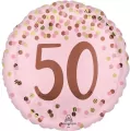 Balon foliowy Pretty pink 50th Birthday 46cm - tantis.pl