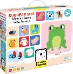 Suuuper Size Memory Game. Farm Animals 2+