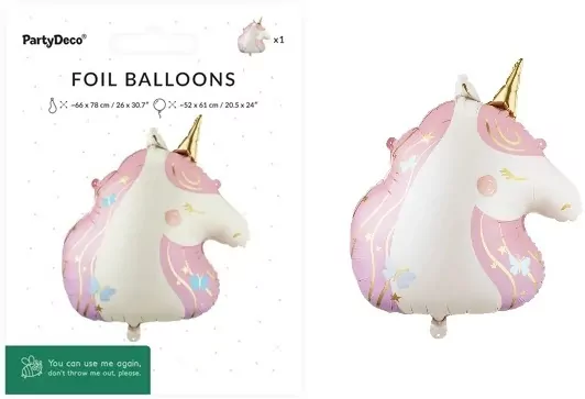 Balon foliowy Jednorożec 52x61cm - tantis.pl
