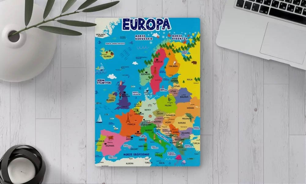 Dwustronna plansza/ściąga A4. Europa - tantis.pl
