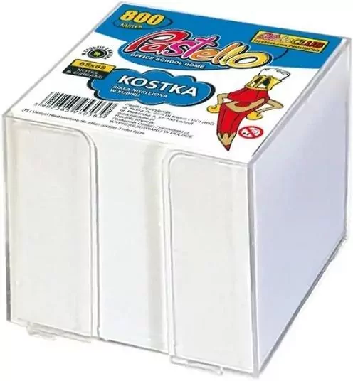 Kostka nieklejona 85x85mm 800 kartek biała - tantis.pl