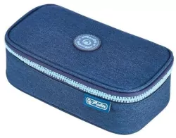 Piórnik z klapką bez wyposażenia niebieski