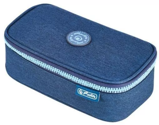 Piórnik z klapką bez wyposażenia niebieski