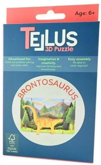 Drewniany rozkładany teatrzyk 3D - Brontozaur - tantis.pl