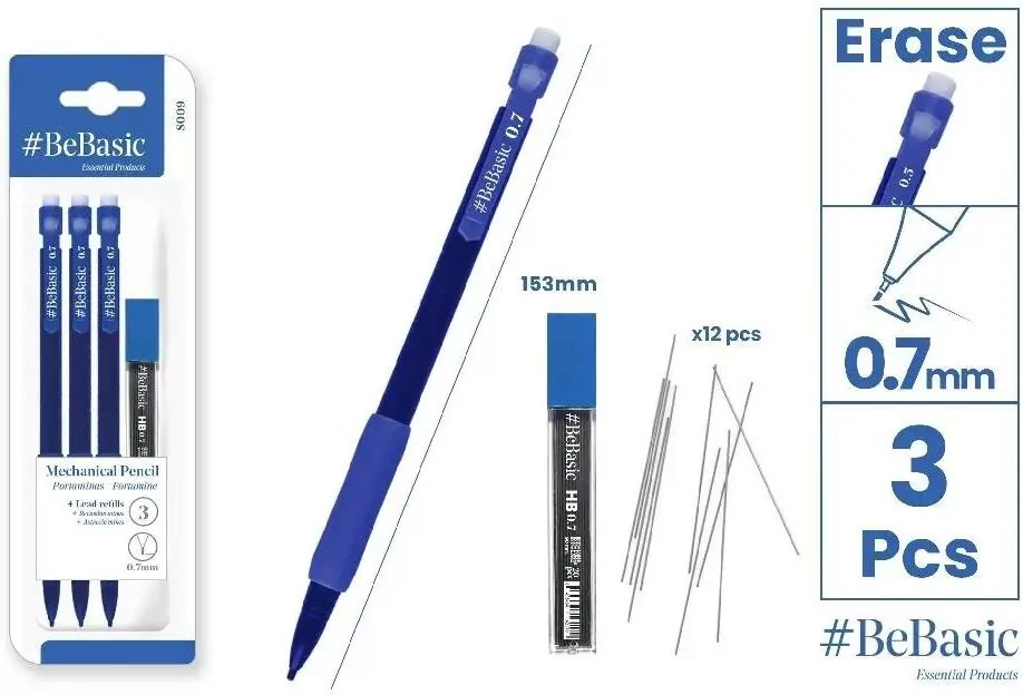 Ołówek automatyczny HB 0.7mm + rysiki - tantis.pl