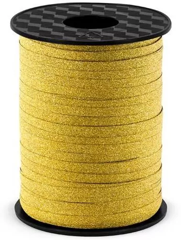 Wstążka plastikowa złoty 5mm/225m - tantis.pl