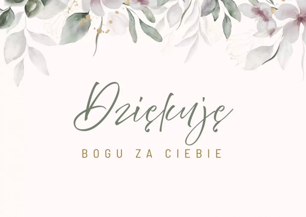 Karnet - Dziękuję Bogu za Ciebie - plamki - tantis.pl