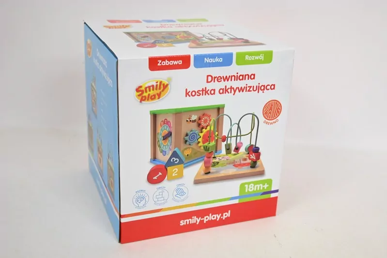 Drewniana kostka aktywizująca 5w1 - tantis.pl