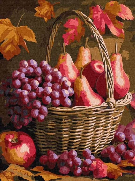 Malowanie po numerach - Jesienne owoce 30x40cm - tantis.pl