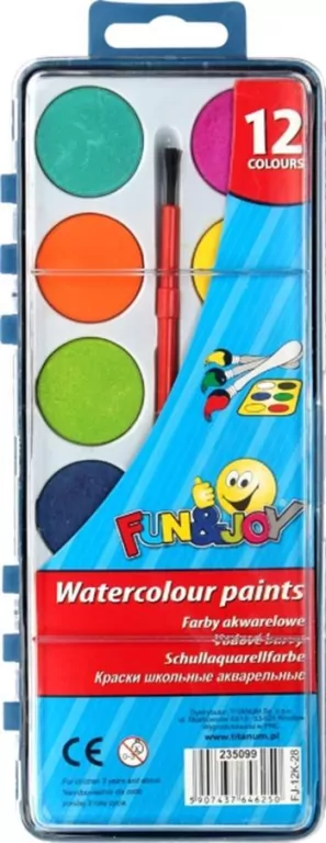 Farby akwarelowe 12 kol. Fun & Joy FJ-12K-28 - tantis.pl