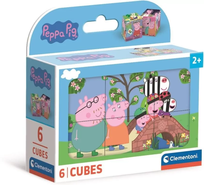 Klocki Świnka Peppa, 6 elementów - tantis.pl