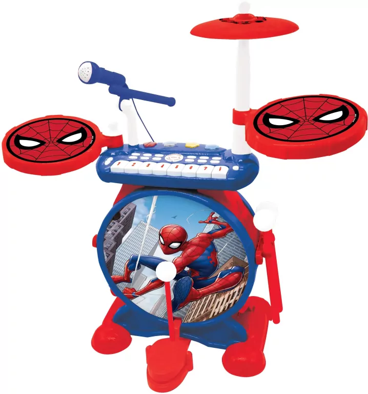 Lexibook. Elektroniczny zestaw muzyczny Spider-Man perkusja z keybordem K610SP - tantis.pl