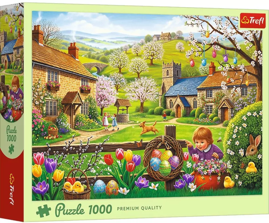 Puzzle 1000 Poszukiwanie wielkanocnych jajek TREFL - tantis.pl