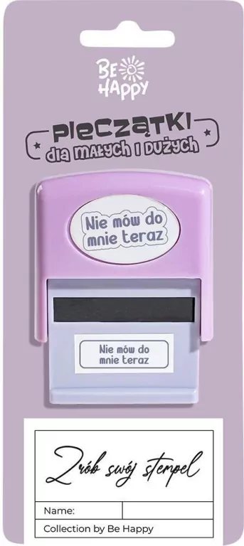 Pieczątka z napisem Nie mów do mnie teraz - tantis.pl
