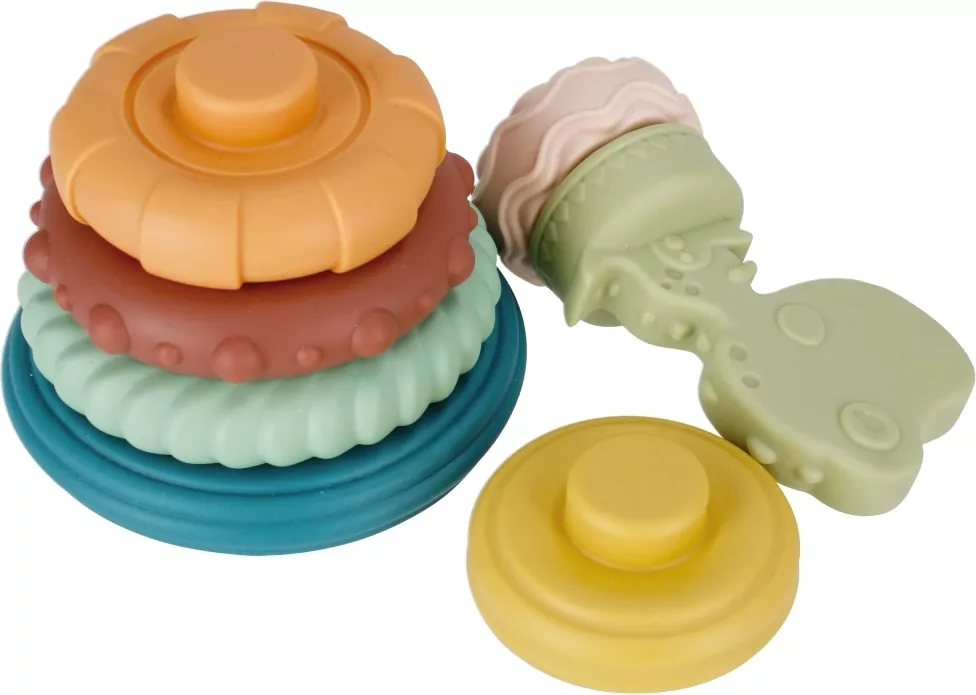 Piramidka edukacyjna pastel mix BAM BAM - tantis.pl