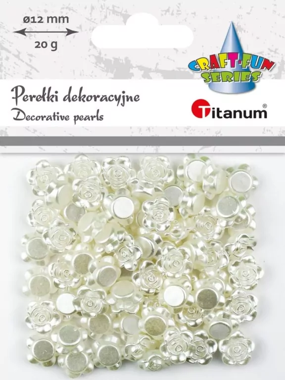 Koraliki perełki plastikowe róże 10mm 20g - tantis.pl