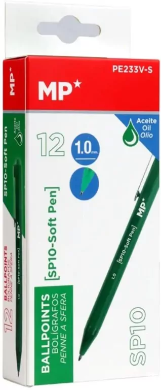 Długopis olejowy 1,0mm zielony (12szt) - tantis.pl