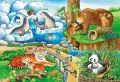 Ravensburger. Puzzle 2x12. Zwierzęta w Zoo - tantis.pl