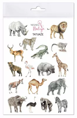 Tatuaże zmywalne Zwierzęta Afryki