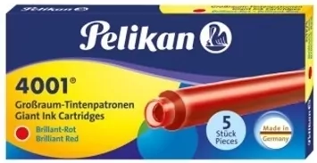 Naboje długie Pelikan 4001 GTP/5 czerwone - tantis.pl