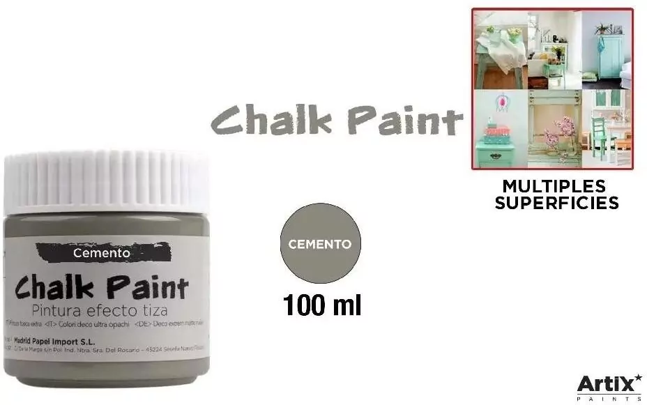 Farba kredowa 100ml cement (6szt) - tantis.pl