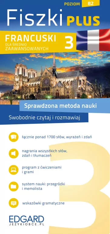 Francuski Fiszki Plus dla śred. zaaw. 3 - tantis.pl
