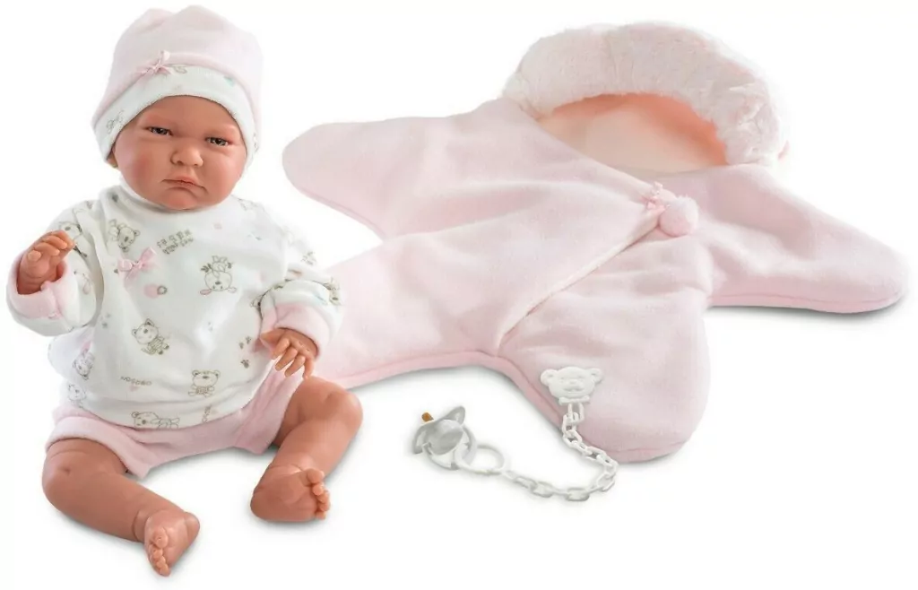 Lalka bobas w różowym kombinezonie - tantis.pl