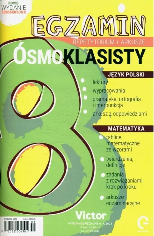 Egzamin ósmoklasisty. Repetytorium + arkusze 1/2023 - tantis.pl
