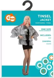 Marynarka dla dorosłych Tinsel srebrna rozm. uniw