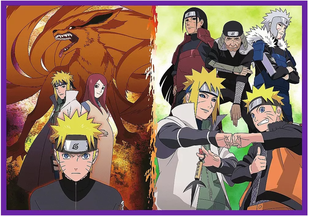 Puzzle 4x250 Przygody Naruto Uzumaki TREFL - tantis.pl