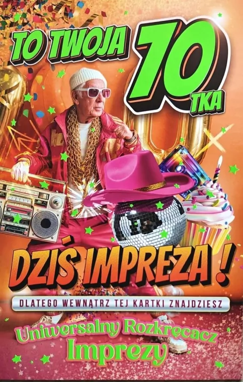 Karnet Urodziny 70 męskie - tantis.pl