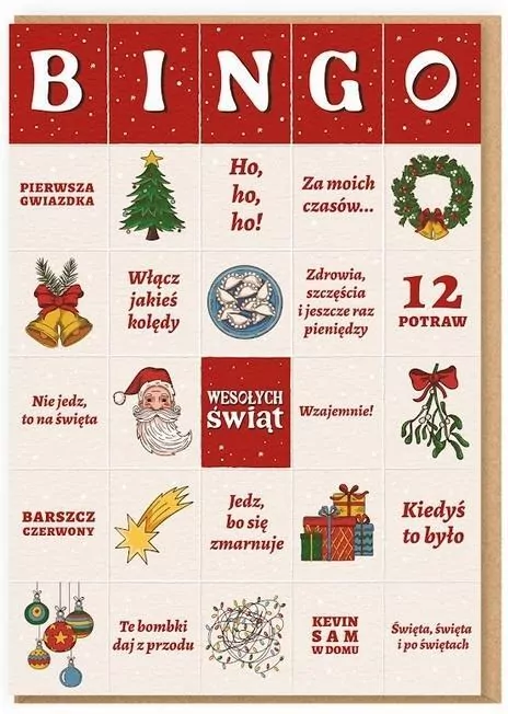 Karnet Boże Narodzenie. BINGO świąteczne - tantis.pl