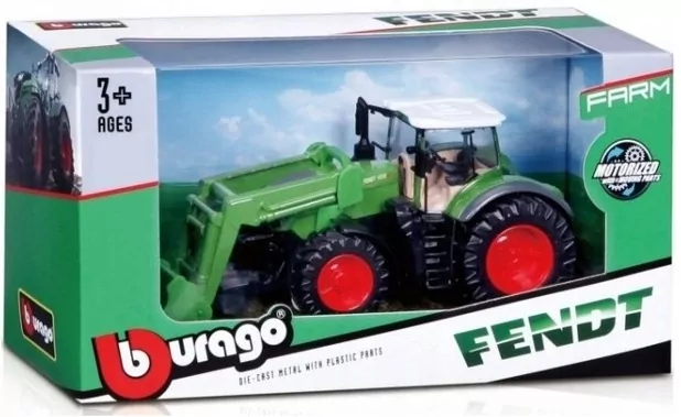 Bburago Model Traktor Fendt 1050 Vario z ładowarką - tantis.pl