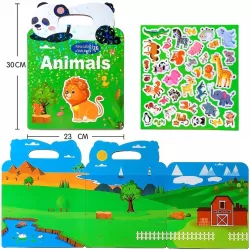 Książeczka z naklejkami zwierzęta