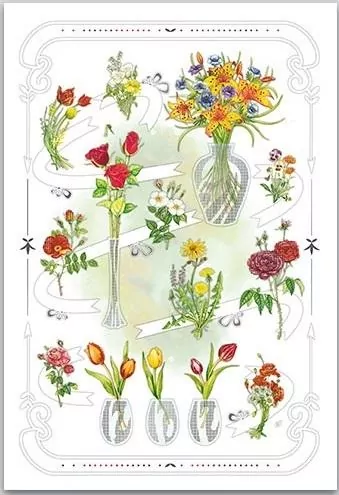Karnet 12x18 cm + koperta. Kwiaty - tantis.pl
