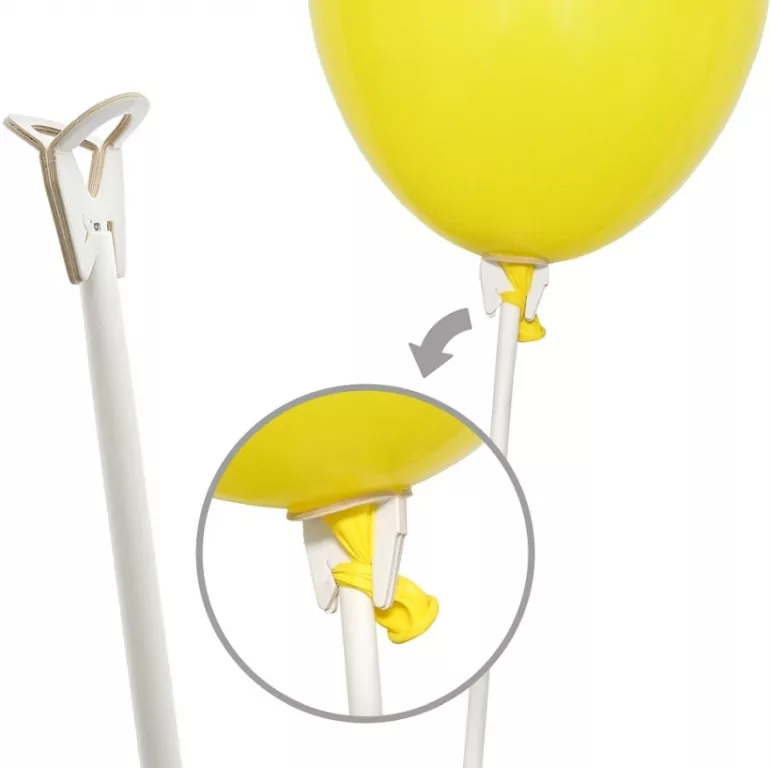 Patyczki z zatyczkami do balonów papierowe, 100 sztuk - tantis.pl