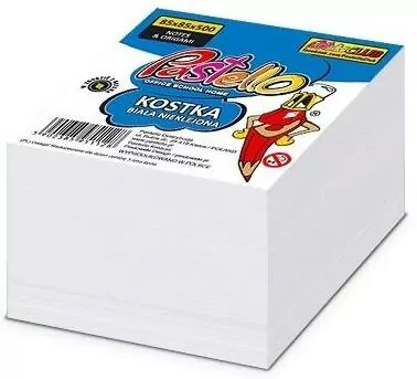 Kostka nieklejona ECO 85x85x50mm biała