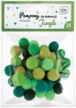 Pompony do dekoracji. Jungle 35 sztuk - tantis.pl